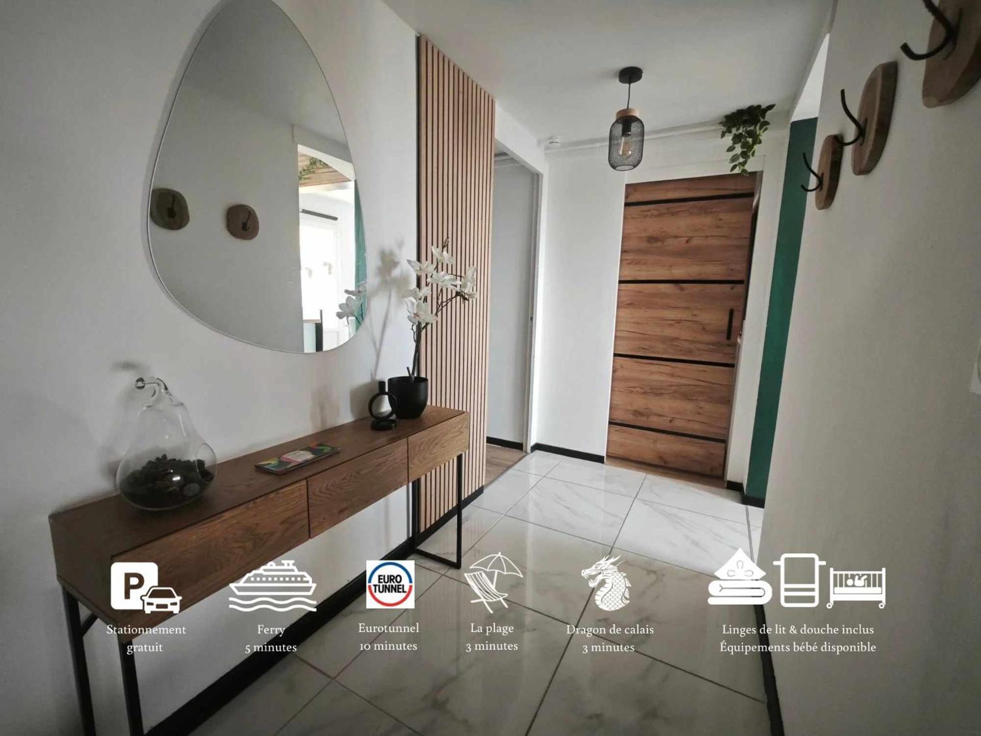 Calais Plage-Gare Appartement Elegant Tout Equipe Exteriör bild